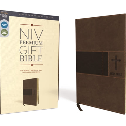 Niv Premium Gift Bible Leathersoft Brown Red