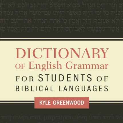 Dictionary of English Grammar for Students of