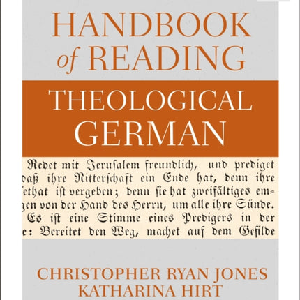 Handbook of Reading Theological German