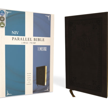 NIV The Message Parallel Bible Large Print Leathersoft Brown
