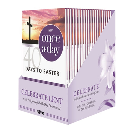 NIV, Once-A-Day 40 Days to Easter Devotional, Filled Display, 20 Pack