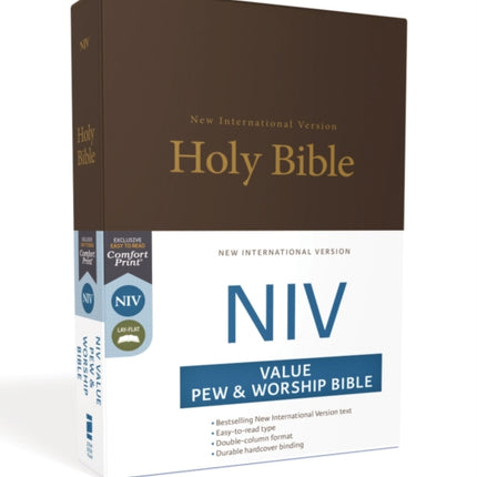 NIV Value Pew and Worship Bible Hardcover Brown