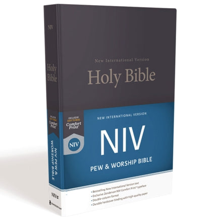 NIV Pew and Worship Bible Hardcover Blue Comfort