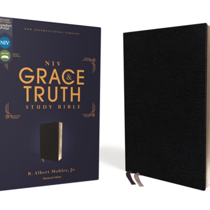 NIV, The Grace and Truth Study Bible (Trustworthy and Practical Insights), European Bonded Leather, Black, Red Letter, Comfort Print