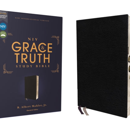 NIV, The Grace and Truth Study Bible (Trustworthy and Practical Insights), European Bonded Leather, Black, Red Letter, Thumb Indexed, Comfort Print