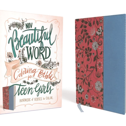 NIV, Beautiful Word Coloring Bible for Teen Girls, Leathersoft, Pink/Blue: Hundreds of Verses to Color