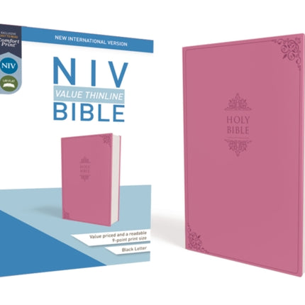 NIV Value Thinline Bible Leathersoft Pink Comfort
