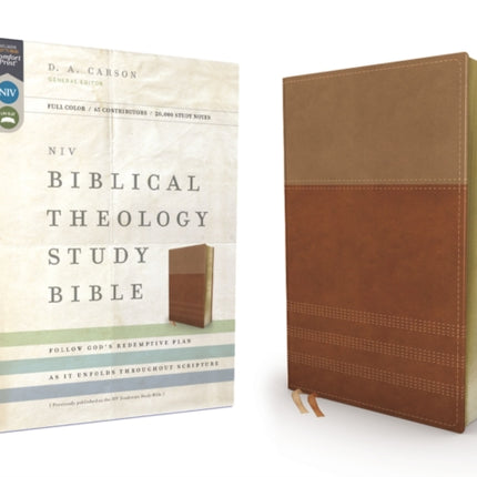 NIV, Biblical Theology Study Bible (Trace the Themes of Scripture), Leathersoft, Tan/Brown, Comfort Print: Follow God’s Redemptive Plan as It Unfolds throughout Scripture