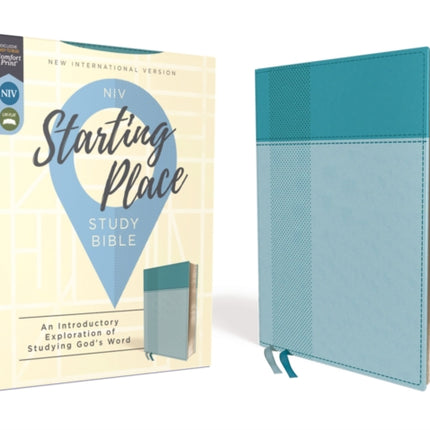 NIV, Starting Place Study Bible (An Introductory Study Bible), Leathersoft, Teal, Comfort Print: An Introductory Exploration of Studying God's Word