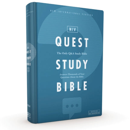 NIV, Quest Study Bible, Hardcover, Blue, Comfort Print: The Only Q and A Study Bible