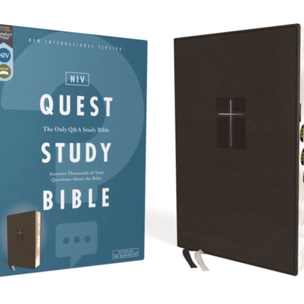 NIV Quest Study Bible Leathersoft Black Thumb