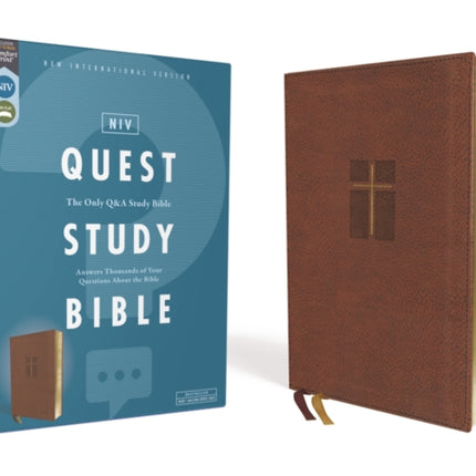 NIV Quest Study Bible Leathersoft Brown Comfort