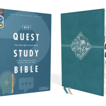 NIV, Quest Study Bible, Leathersoft, Teal, Thumb Indexed, Comfort Print: The Only Q and A Study Bible