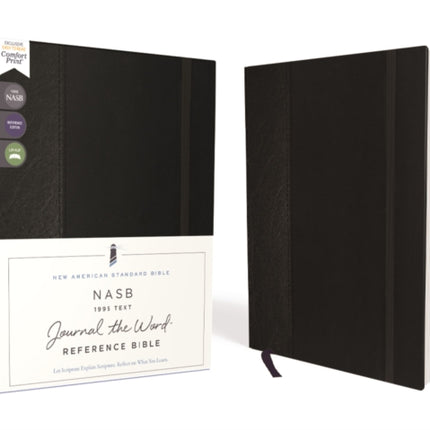 NASB, Journal the Word Reference Bible, Hardcover, Black, Elastic Closure, Red Letter, 1995 Text, Comfort Print: Let Scripture Explain Scripture. Reflect on What You Learn.