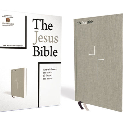 The Jesus Bible, NIV Edition, Cloth over Board, Gray Linen, Comfort Print