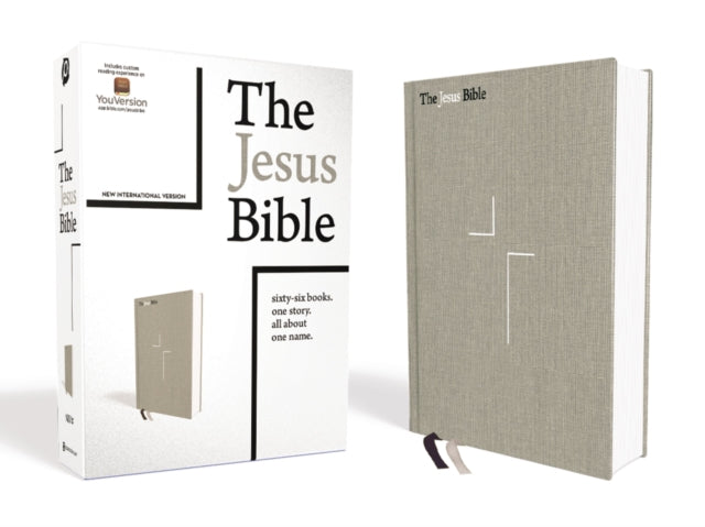 The Jesus Bible, NIV Edition, Cloth over Board, Gray Linen, Comfort Print