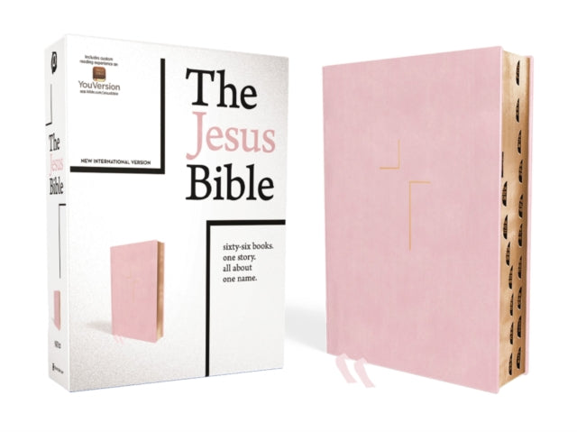 The Jesus Bible, NIV Edition, (With Thumb Tabs to Help Locate the Books of the Bible), Leathersoft over Board, Pink, Thumb Indexed, Comfort Print