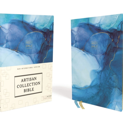 NIV, Artisan Collection Bible, Cloth over Board, Blue, Art Gilded Edges, Red Letter, Comfort Print