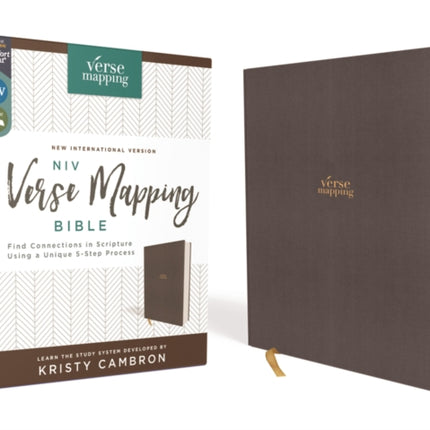 NIV, Verse Mapping Bible, Cloth over Board, Gray, Comfort Print: Find Connections in Scripture Using a Unique 5-Step Process