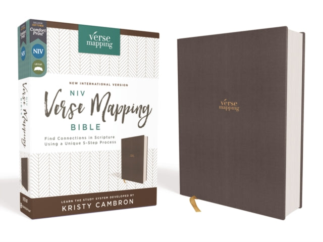 NIV, Verse Mapping Bible, Cloth over Board, Gray, Comfort Print: Find Connections in Scripture Using a Unique 5-Step Process