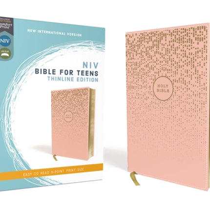 NIV, Bible for Teens, Thinline Edition, Leathersoft, Pink, Red Letter, Comfort Print