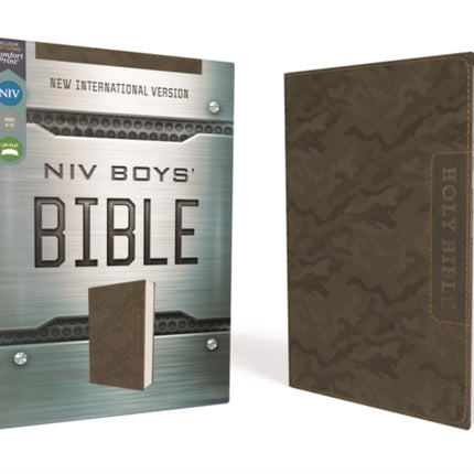 NIV, Boys' Bible, Leathersoft, Brown Camo, Comfort Print