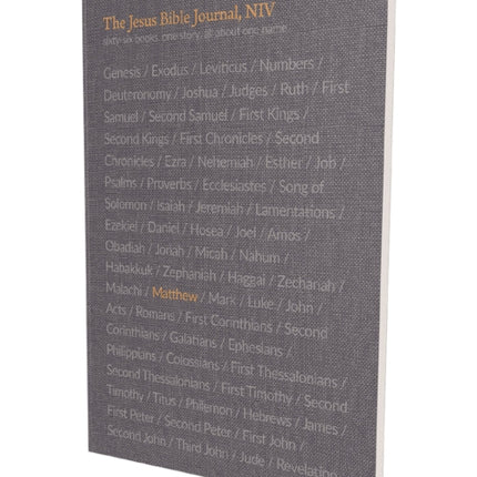 The Jesus Bible Journal, Matthew, NIV, Paperback, Comfort Print