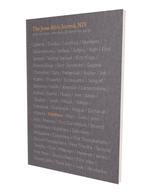 The Jesus Bible Journal, Matthew, NIV, Paperback, Comfort Print