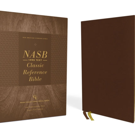 NASB, Classic Reference Bible, Genuine Leather, Buffalo, Brown, Red Letter, 1995 Text, Comfort Print