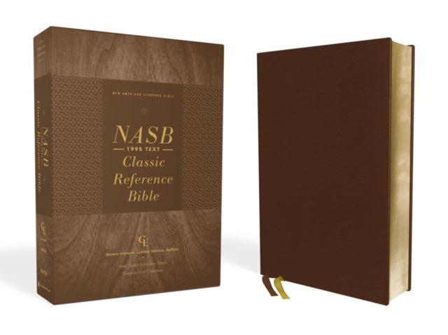 NASB, Classic Reference Bible, Genuine Leather, Buffalo, Brown, Red Letter, 1995 Text, Comfort Print