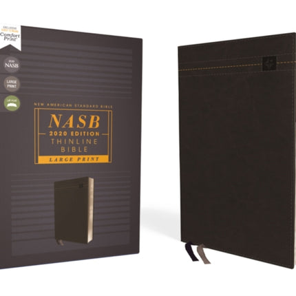 NASB Thinline Bible Large Print Leathersoft Black