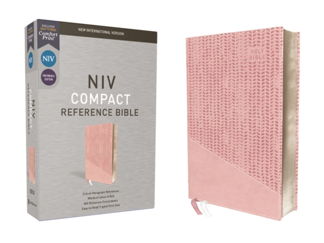 NIV, Reference Bible, Compact, Leathersoft, Pink, Red Letter, Comfort Print