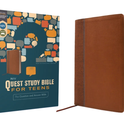 NIV Quest Study Bible for Teens Leathersoft Brown