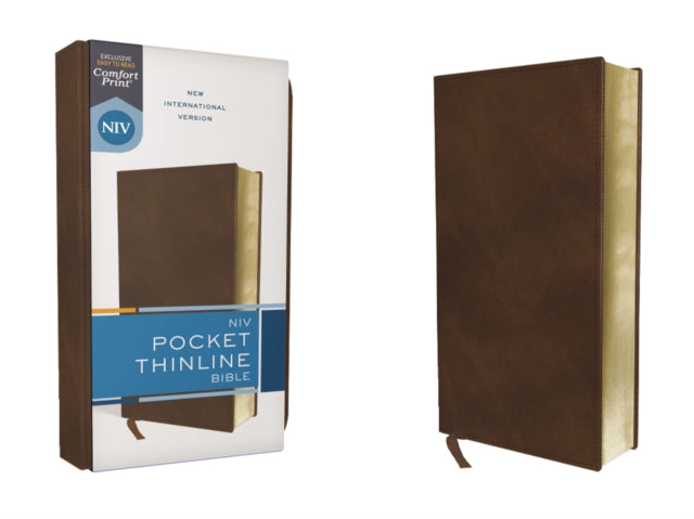 Niv Pocket Thinline Bible Leathersoft Brown Red