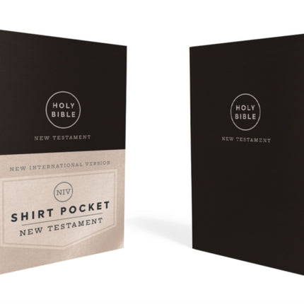 NIV, Shirt Pocket New Testament, Leathersoft, Black, Comfort Print