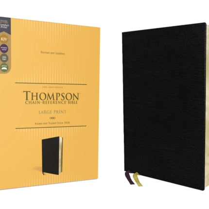 KJV, Thompson Chain-Reference Bible, Large Print, European Bonded Leather, Black, Red Letter, Comfort Print