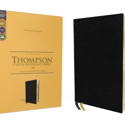 KJV, Thompson Chain-Reference Bible, European Bonded Leather, Black, Red Letter, Comfort Print