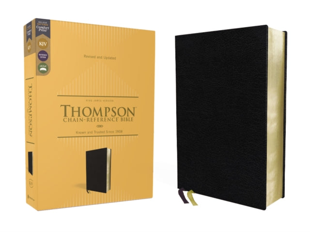 KJV, Thompson Chain-Reference Bible, European Bonded Leather, Black, Red Letter, Comfort Print