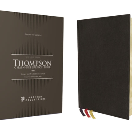 KJV, Thompson Chain-Reference Bible, Premium Goatskin Leather, Black, Premier Collection, Art Gilded Edges, Black Letter, Comfort Print