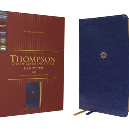 NKJV, Thompson Chain-Reference Bible, Handy Size, Leathersoft, Navy, Red Letter, Comfort Print