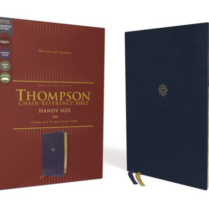 NKJV, Thompson Chain-Reference Bible, Handy Size, Leathersoft, Navy, Red Letter, Thumb Indexed, Comfort Print