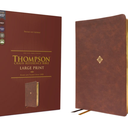 NKJV, Thompson Chain-Reference Bible, Large Print, Leathersoft, Brown, Red Letter, Comfort Print