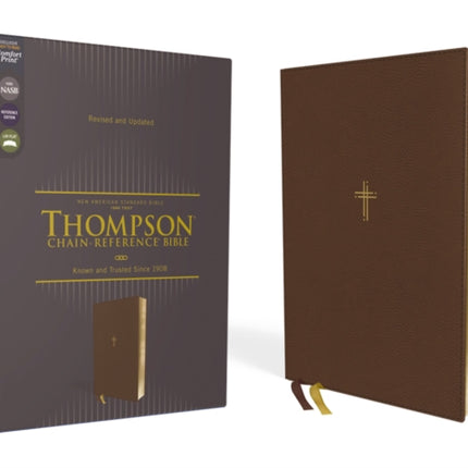 NASB, Thompson Chain-Reference Bible, Leathersoft, Brown, 1995 Text, Red Letter, Comfort Print