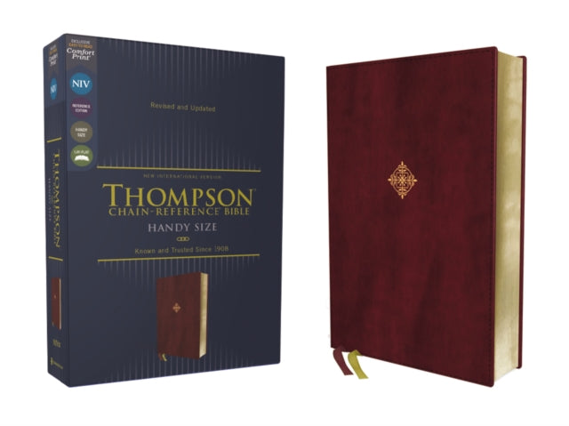 NIV, Thompson Chain-Reference Bible, Handy Size, Leathersoft, Burgundy, Red Letter, Comfort Print