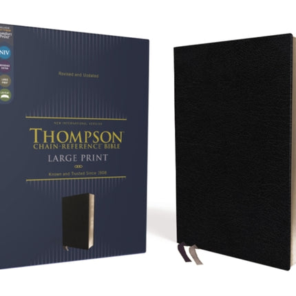 NIV, Thompson Chain-Reference Bible, Large Print, European Bonded Leather, Black, Red Letter, Comfort Print