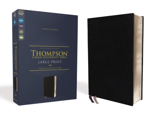 NIV, Thompson Chain-Reference Bible, Large Print, European Bonded Leather, Black, Red Letter, Comfort Print