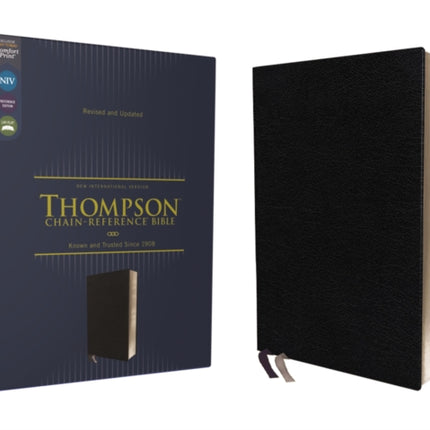 NIV, Thompson Chain-Reference Bible, European Bonded Leather, Black, Red Letter, Comfort Print