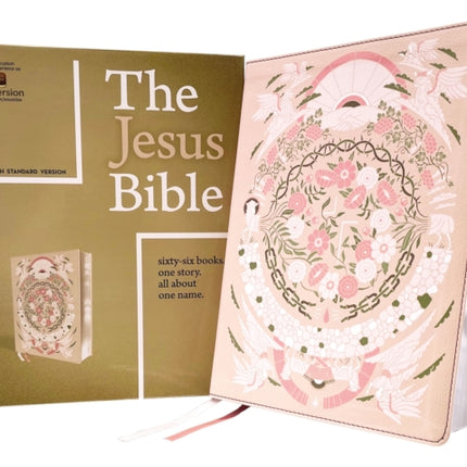 The Jesus Bible Artist Edition, ESV, Leathersoft, Peach Floral