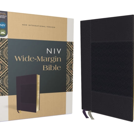 NIV, Wide Margin Bible (A Bible that Welcomes Note-Taking), Leathersoft, Navy, Red Letter, Comfort Print