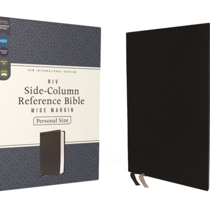 NIV, Side-Column Reference Bible (Deep Study at a Portable Size), Personal Size, Leathersoft, Black, Comfort Print